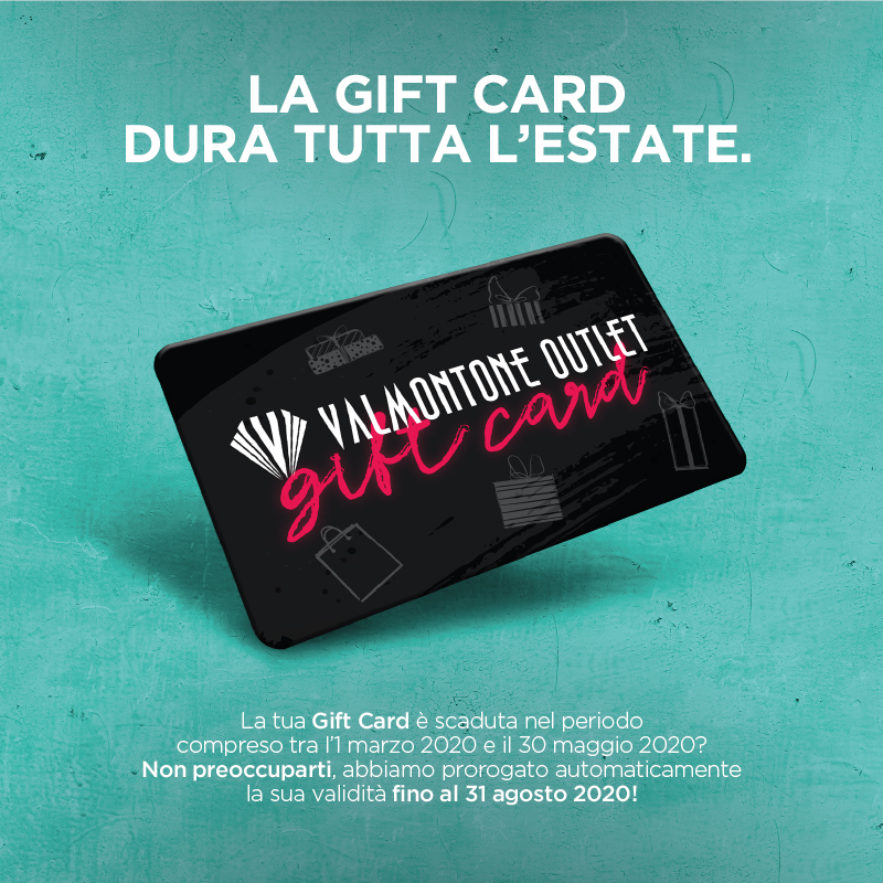 La Gift Card dura tutta l’estate 2020!