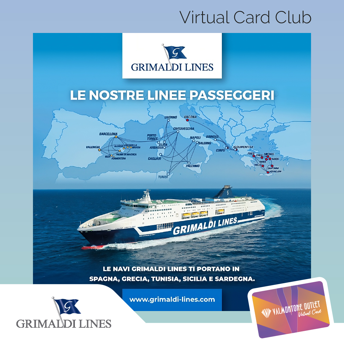 Anche Grimaldi Lines tra le convenzioni della Valmontone Card 2023