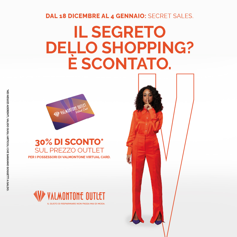 A VALMONTONE OUTLET È TEMPO DI SECRET SALES 2023.