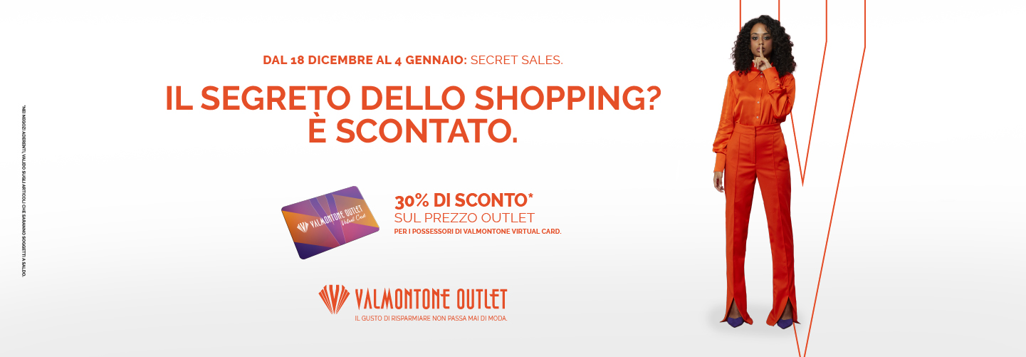 A VALMONTONE OUTLET È TEMPO DI SECRET SALES 2023.