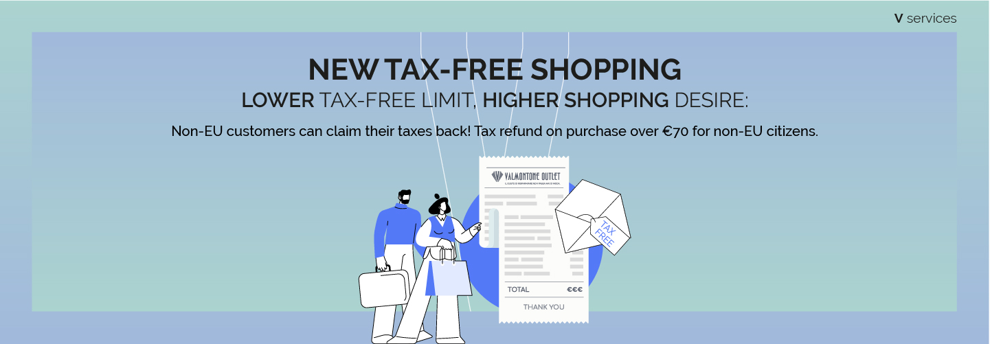 Tax-Free Shopping 2024: Valmontone Outlet is even more convenient.