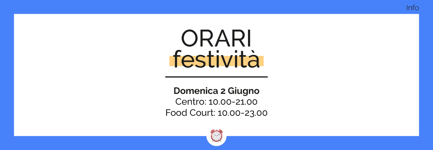 ORARI FESTIVITÀ 2 GIUGNO