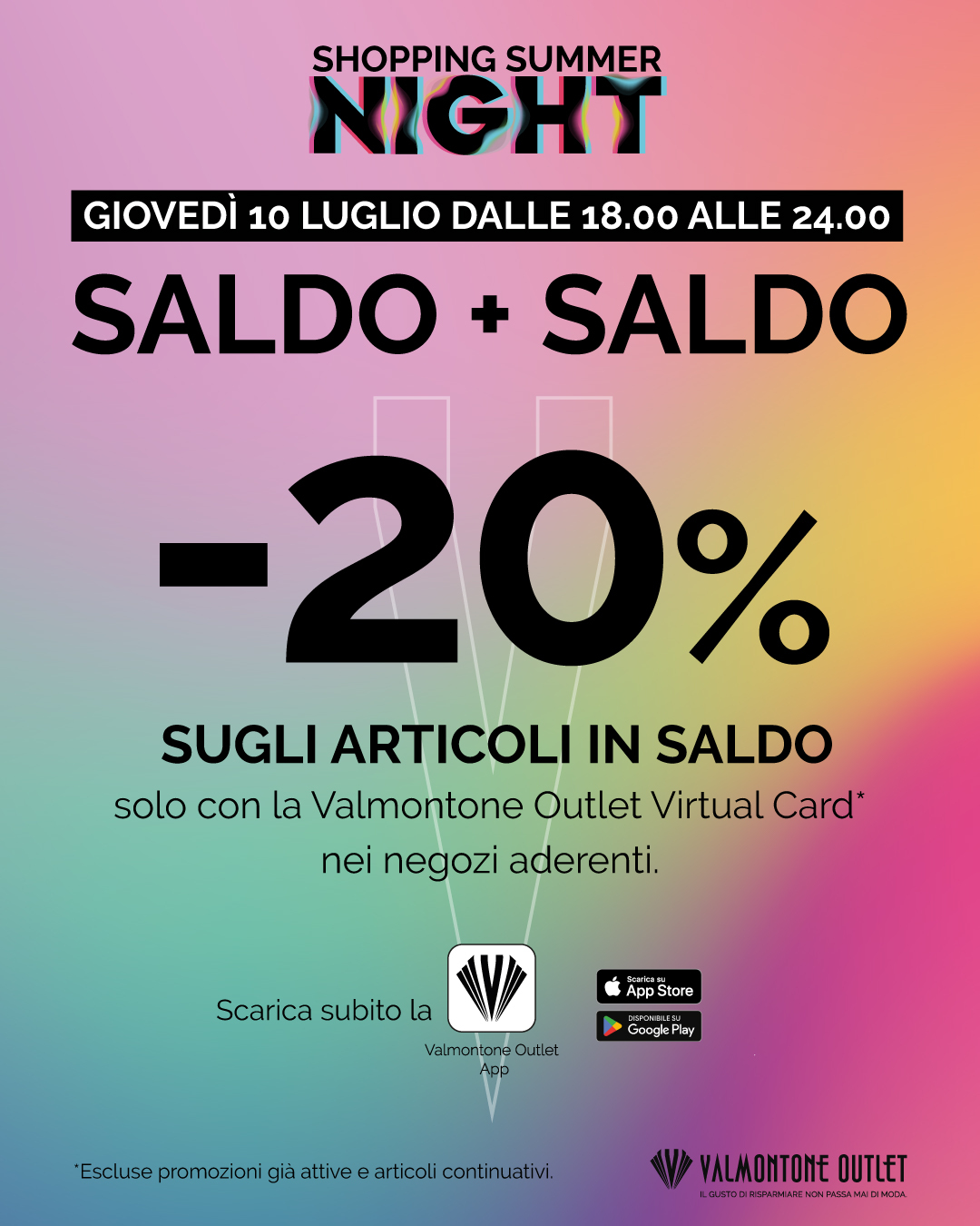 Shopping sotto le stelle? Ancora più conveniente!