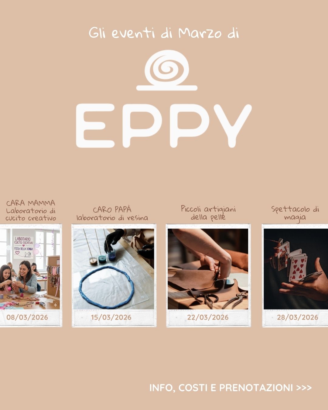 I LABORATORI DI EPPY FANNO FELICI I PIÙ PICCOLI