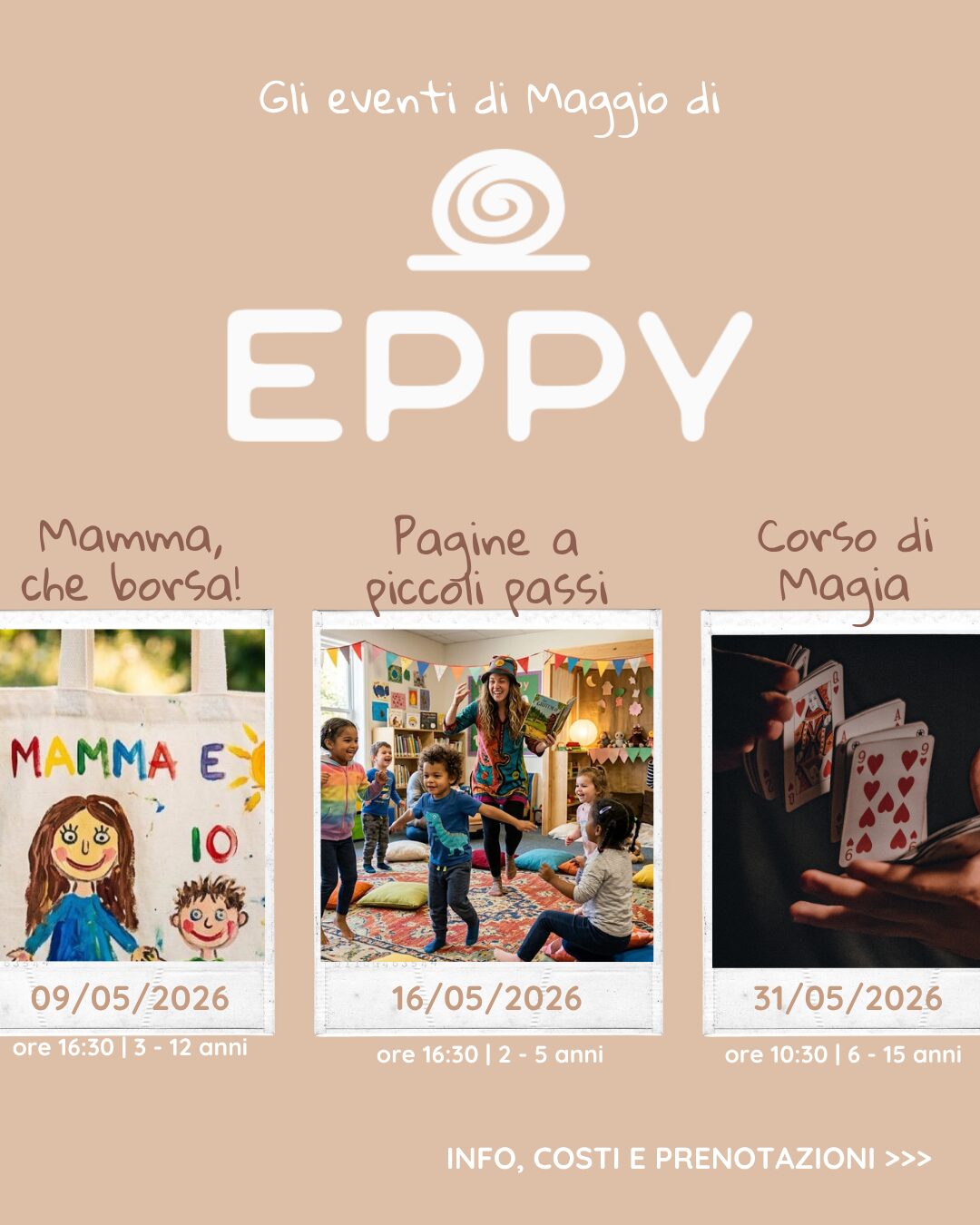 I LABORATORI DI EPPY FANNO FELICI I PIÙ PICCOLI