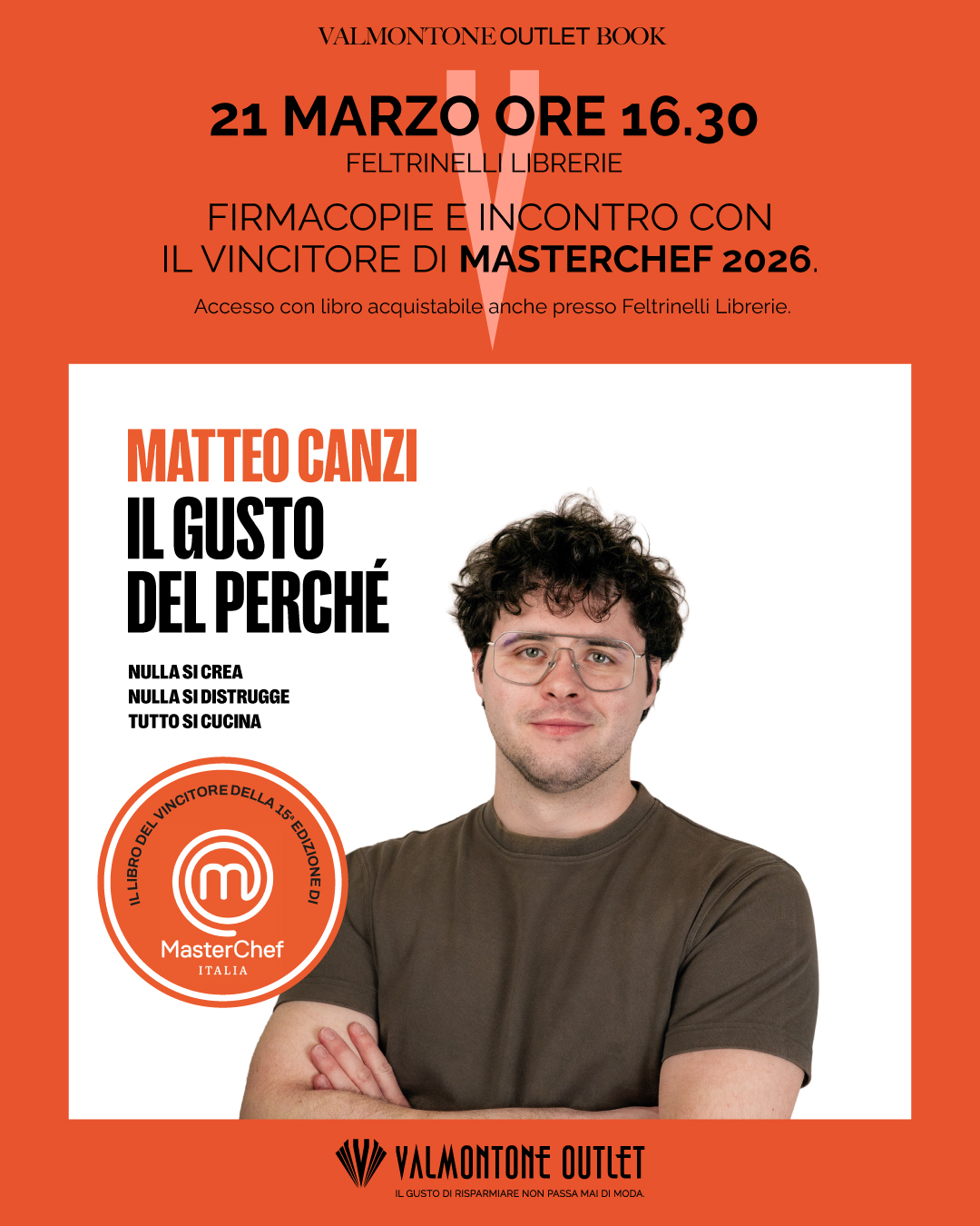 MATTEO CANZI: FIRMACOPIE E INCONTRO CON IL VINCITORE DI MASTERCHEF