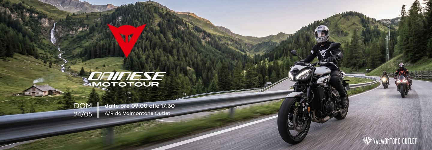 Dainese Mototour 2026: la stagione delle due ruote parte da Valmontone Outlet