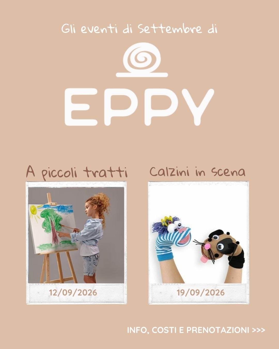 I LABORATORI DI EPPY FANNO FELICI I PIÙ PICCOLI