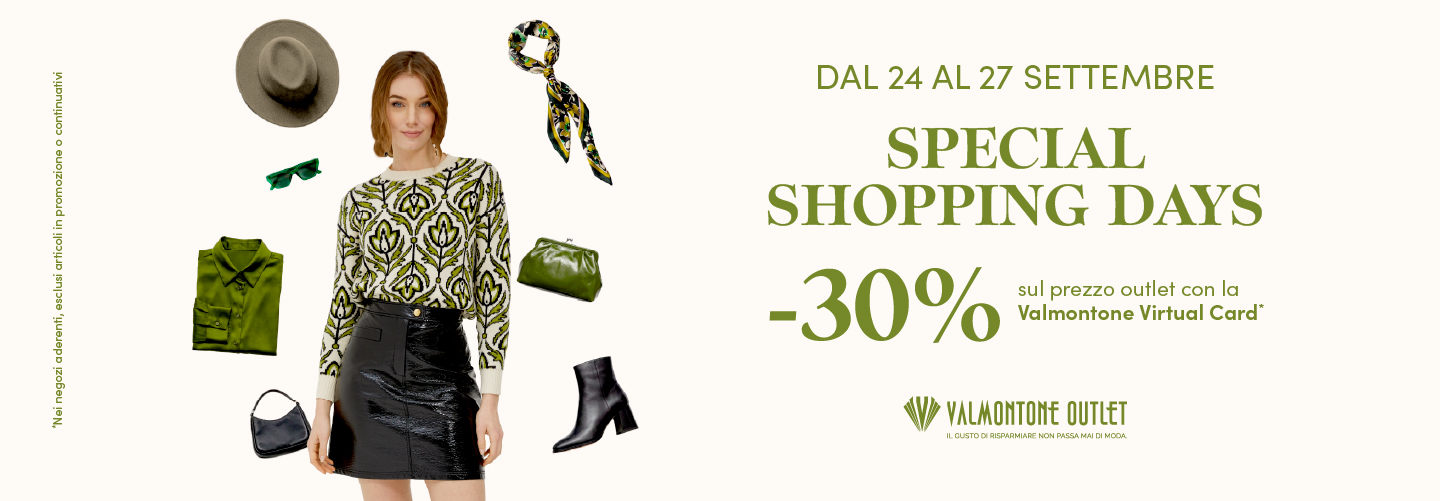 NON PERDERE GLI SPECIAL SHOPPING DAYS 2026!